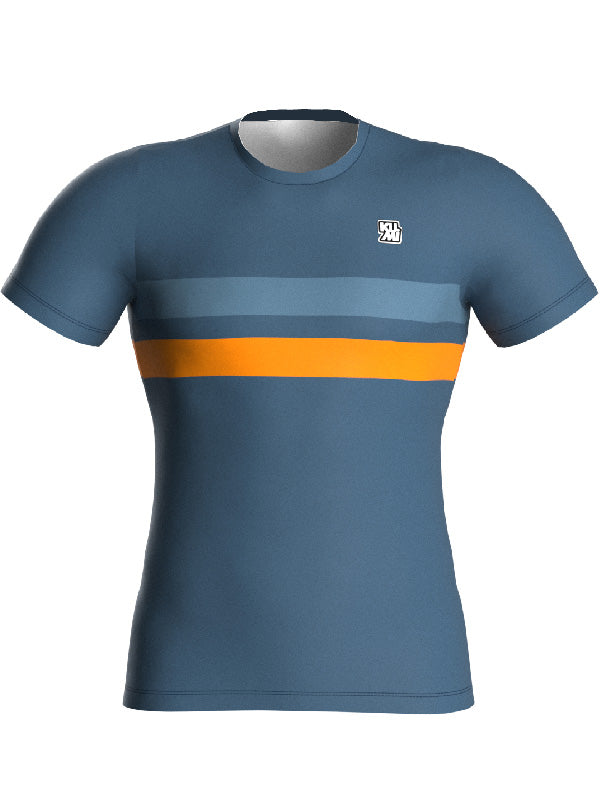 Men's SilverBlue Lines Running T-Shirt