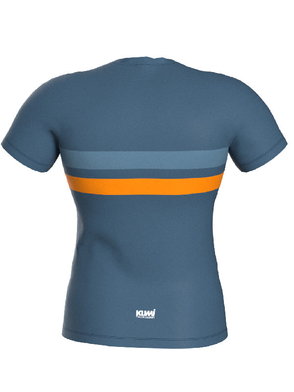 Men's SilverBlue Lines Running T-Shirt