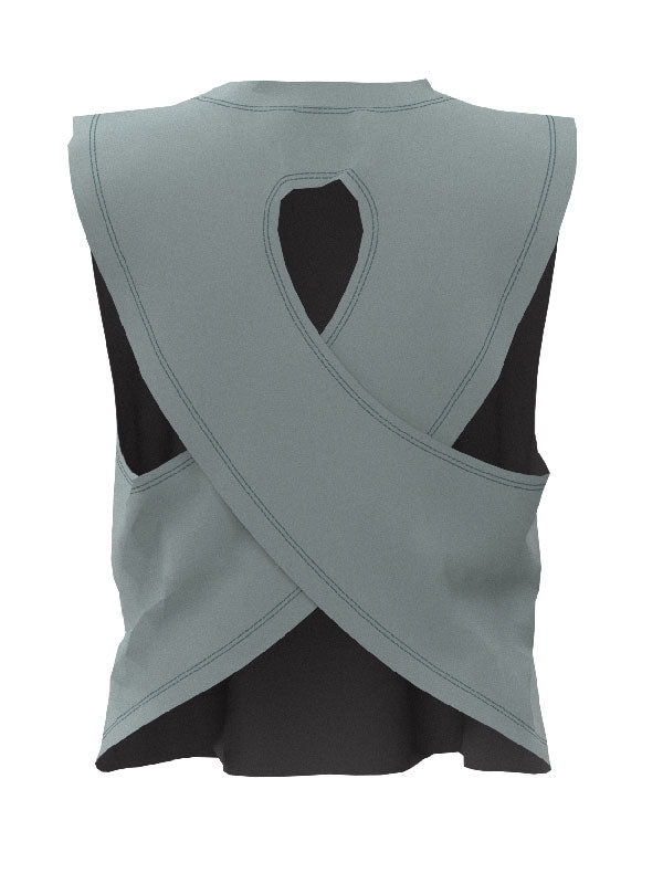 Running Top AeroFlow Light Gray Mujer