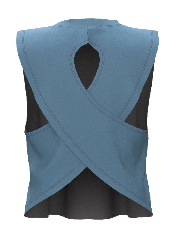 Running Top AeroFlow Slate Blue Mujer